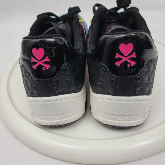 SKECHERS TOKIDOKI Womens 10 Shoes Upbeats RHYTHM Black Multi Sneakers - Picture 5 of 9